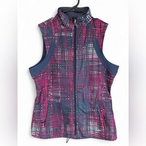Brooks Women's Shelter Technology Running Athletic Vest Plaid Medium Outdoors
